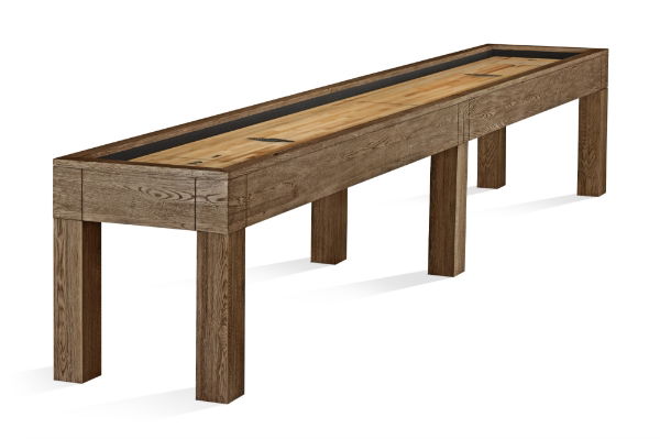 Sanibel 14ft Shuffleboard - Rustic Dark Brown 2 Piece