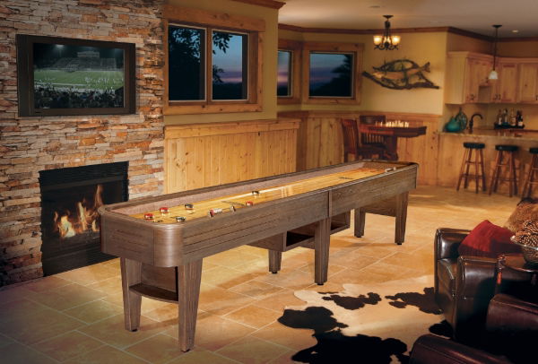 Andover 14ft Shuffleboard - Rustic Dark Brown - 2 Piece RRP