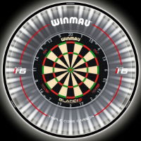 Winmau Plasma Dartboard Surround Light & Black Surround Bundle