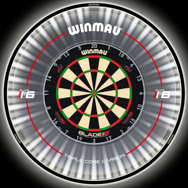 Winmau Plasma Dartboard Surround Light & Black Surround Bundle