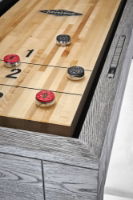 Sanibel 12ft Shuffleboard - Rustic Grey 2 Piece