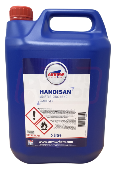 Handisan 70% Alcahol Hand Sanitiser - 4 x 5L