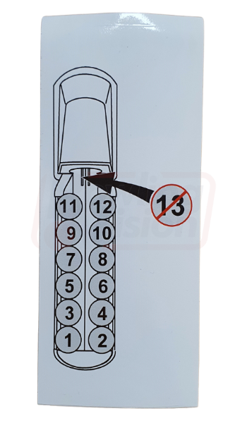 Maximum Balls On Ball Rack Sticker - Safety