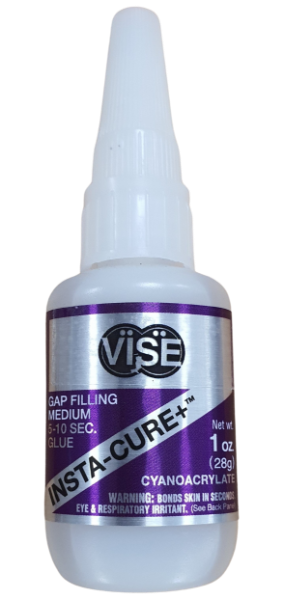 Vise Glue - Insta Cure+ - 1oz Bottle with Pin in Cap