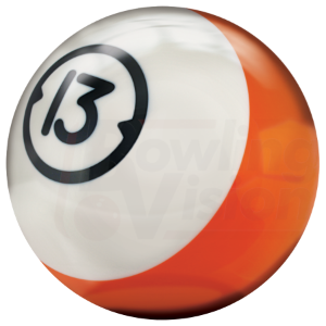 13lb Brunswick Billiards House Ball - Orange Stripe