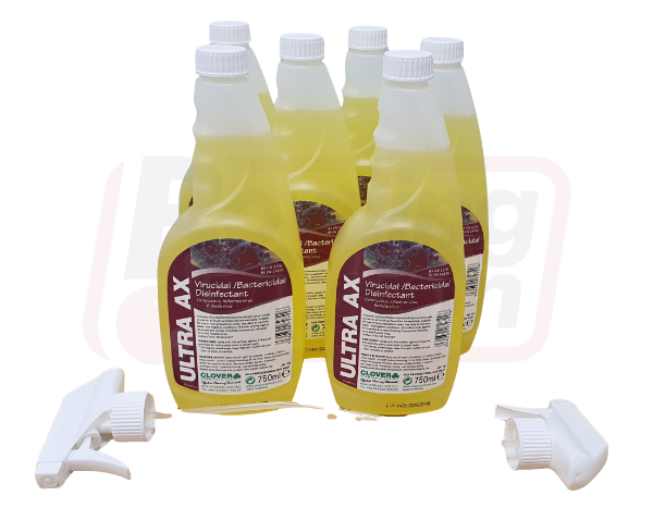 Ultra AX - Equipment Disinfectant Spray & Wipe 6 x 750ml