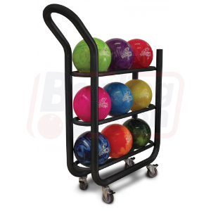 3 Tier Rolling Ball Rack (9 Ball Storage) - Black