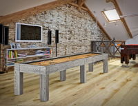 Sanibel 12ft Shuffleboard - Rustic Grey 2 Piece